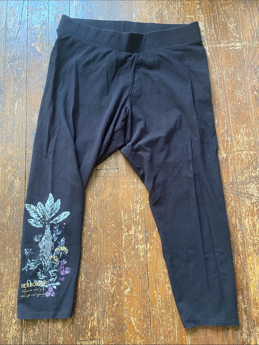 The Wizarding World Of Harry Potter Black Cropped Women’s Leggings XL